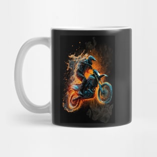 Dirt Bike With Flames Mug